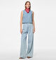 Pieces Smidi Blauwe Wijde Broek voor dames (352459)