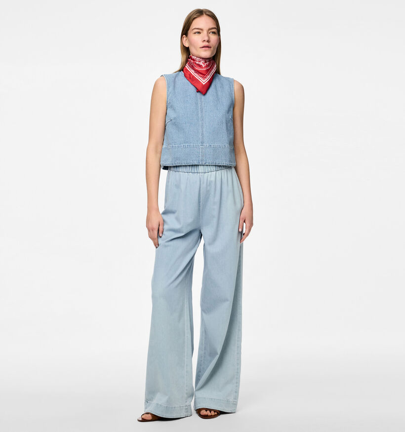 Pieces Smidi Blauwe Wijde Broek voor dames (352459)