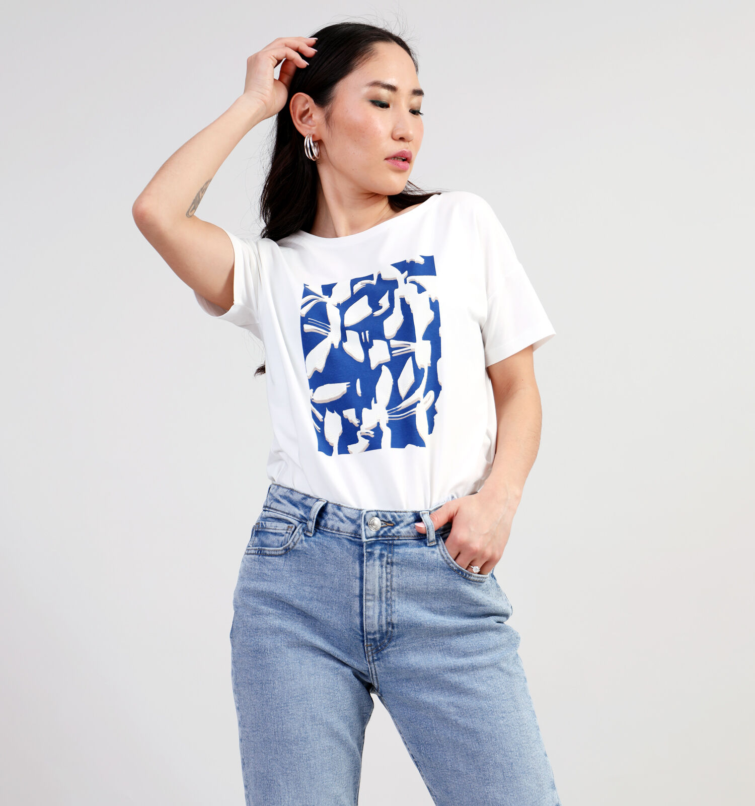 comma Witte T shirt Dames T shirts Online op TORFS.BE