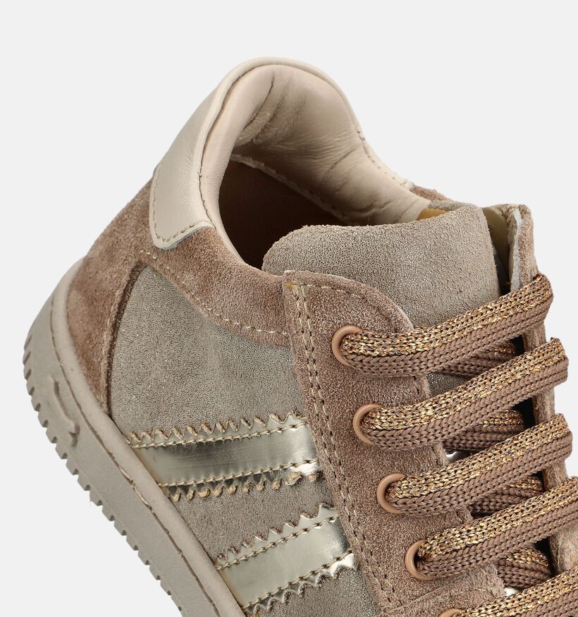 STONES and BONES Naif Gouden Schoenen met Veter en Rits voor meisjes (378230) - geschikt voor steunzolen