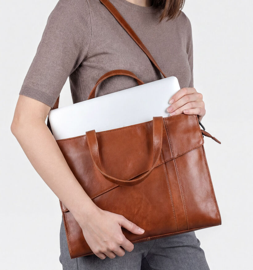 Label M Cognac Laptoptas voor dames (374919)