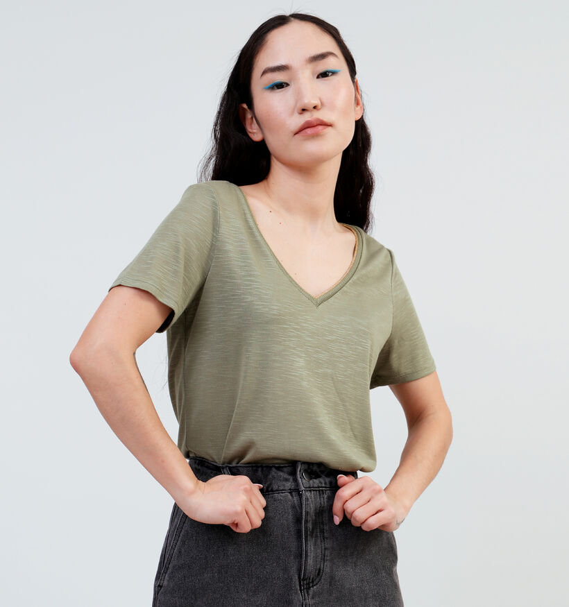 Vila Noel Lurex Blauwe T-shirt voor dames (345198)