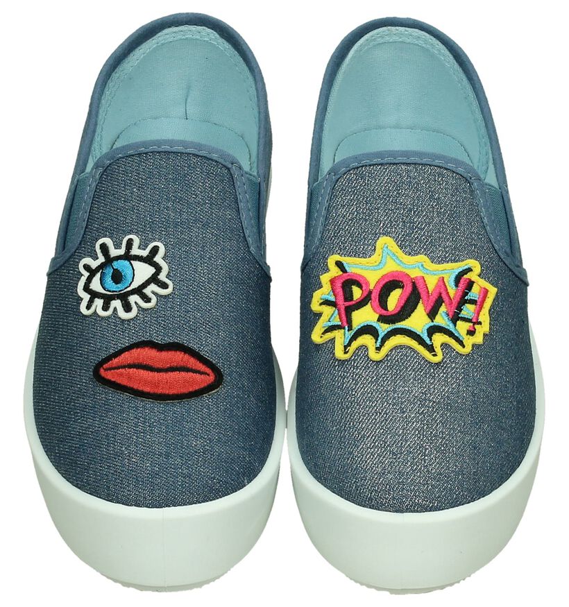 Blink Blauw Slip-on Sneakers in stof (196076)