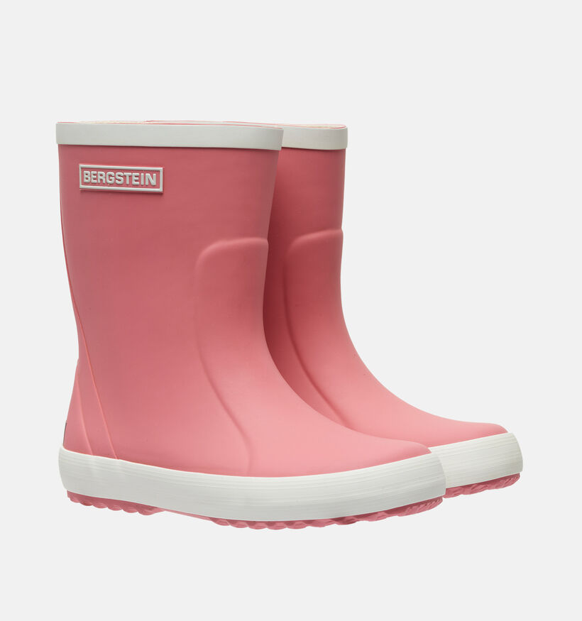 Bergstein Rainboot Bottes de pluie en Rose pour filles (180417) - pour semelles orthopédiques