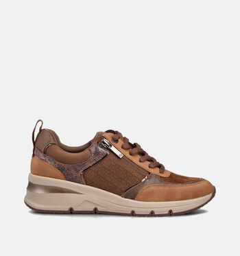 Tamaris Chaussures plates Noir/Beige/Cognac