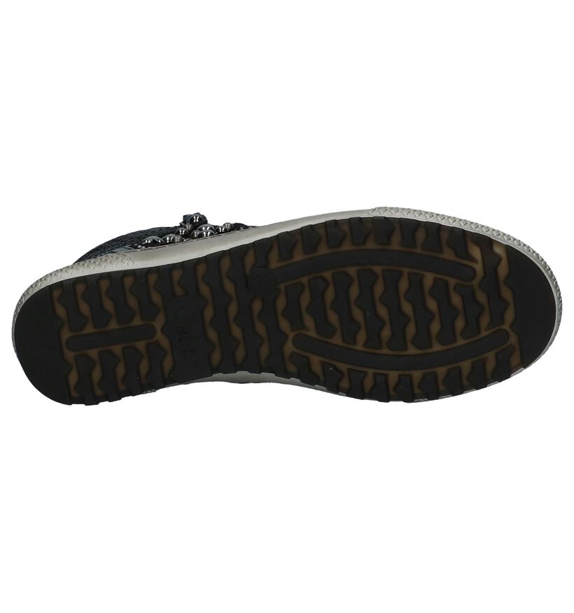Zwarte Geklede Hoge Sneakers Gabor in daim (231179)