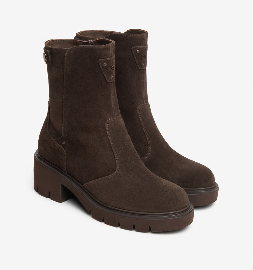 NeroGiardini Bottines en Brun fonc&eacute; pour femmes (379414) - pour semelles orthop&eacute;diques