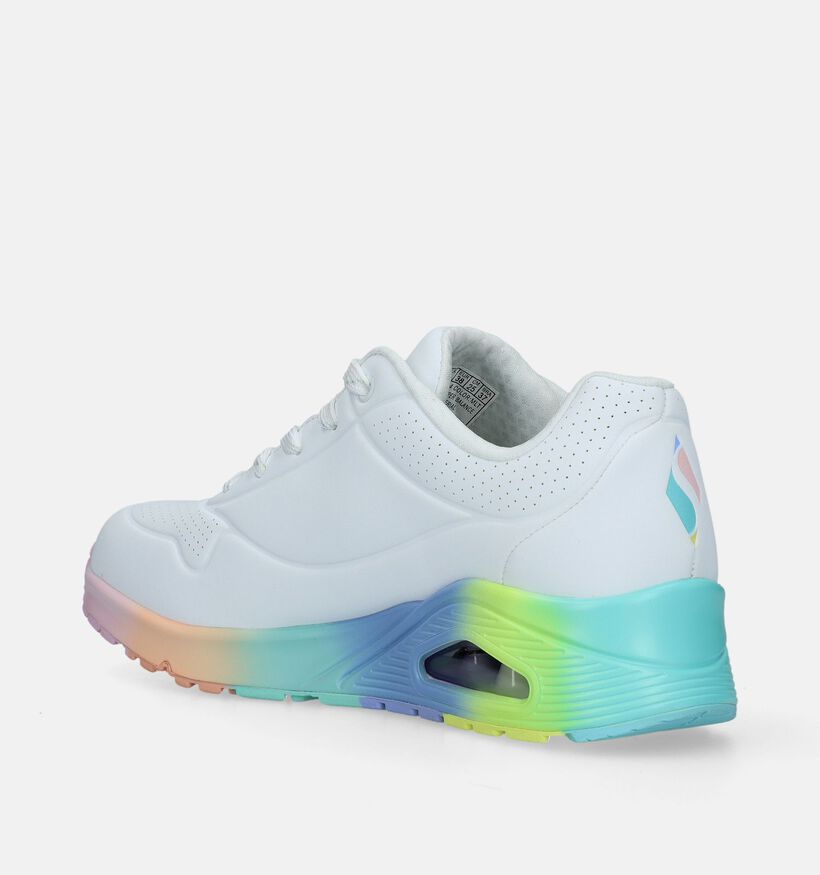 Skechers Uno Rainbow Souls Witte Sneakers voor dames (344741)