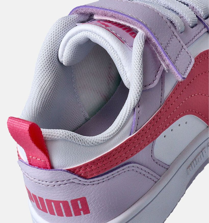 Puma Rebound V6 lo AC Baskets en Rose pour filles (350375) - pour semelles orthopédiques