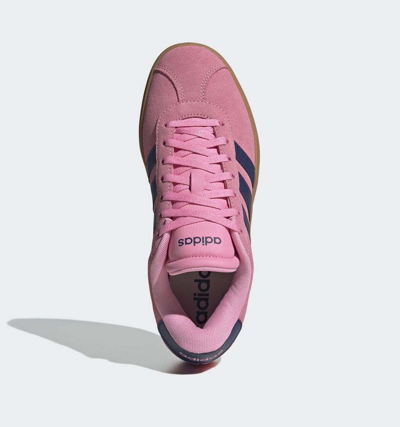 adidas VL Court Bold Baskets en Rose/Bleu pour femmes (365338) - pour semelles orthopédiques
