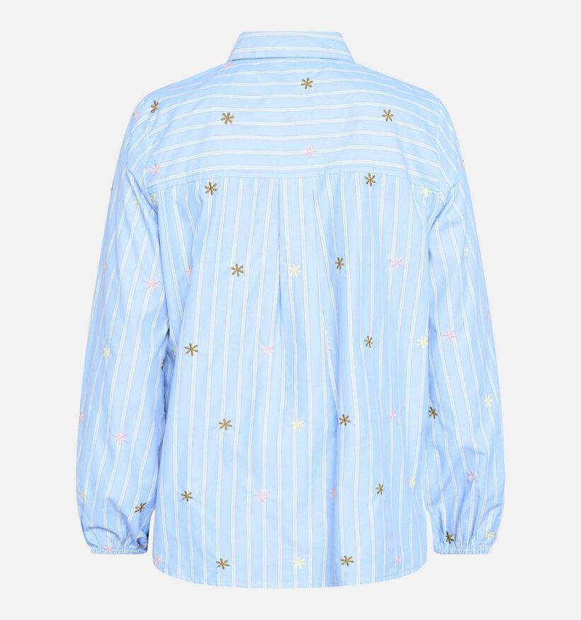 Sisters Point Istea Embroidery Lichtblauwe Hemd voor dames (374887)