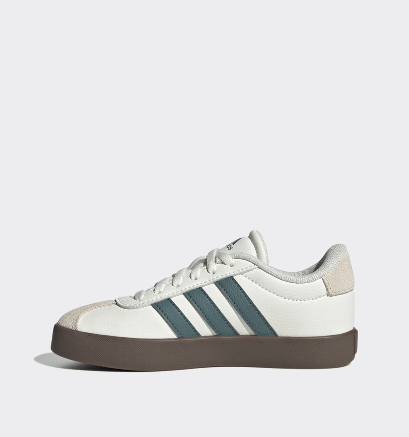 adidas VL Court 3.0 Witte/Groene Sneakers voor meisjes, jongens (366069) - geschikt voor steunzolen