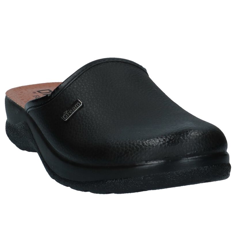 Dream by Fly Flot Zwarte Pantoffels in leer (281890)