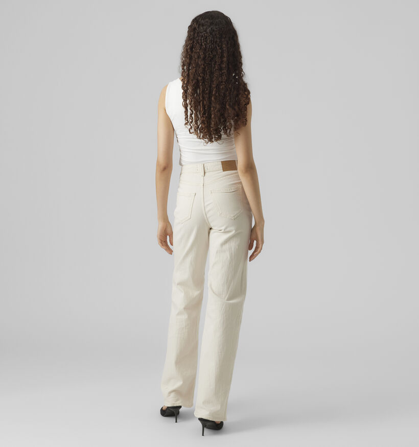 Vero Moda Tessa Ecru Wide leg jeans L30 voor dames (352112)