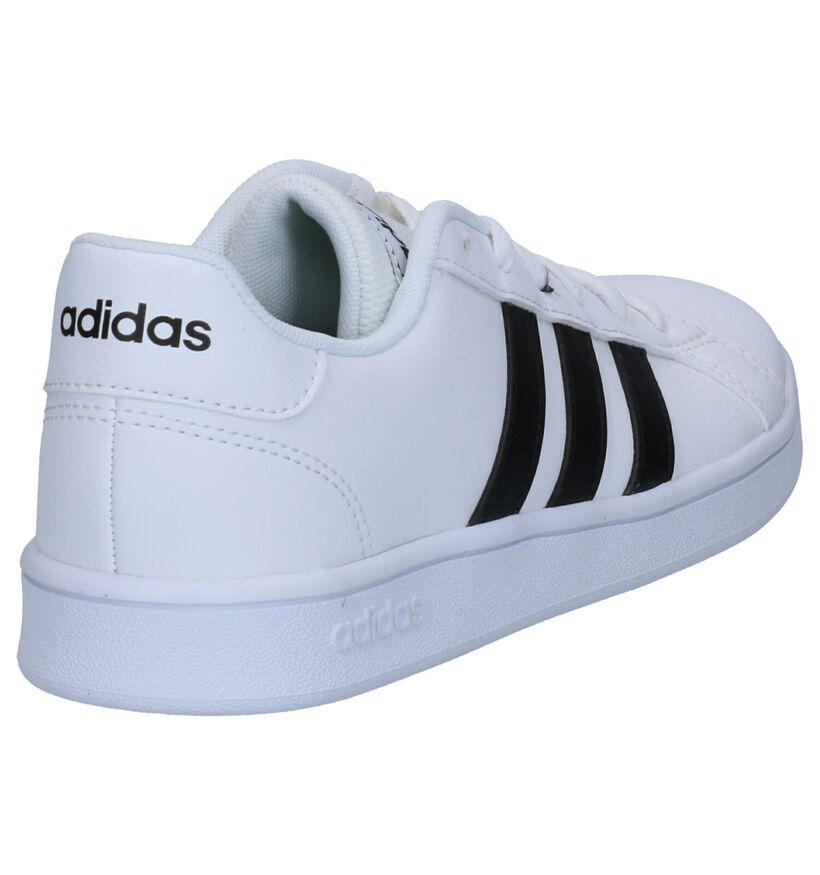 adidas Grand Court K Baskets en Blanc pour garçons (307966) - pour semelles orthopédiques