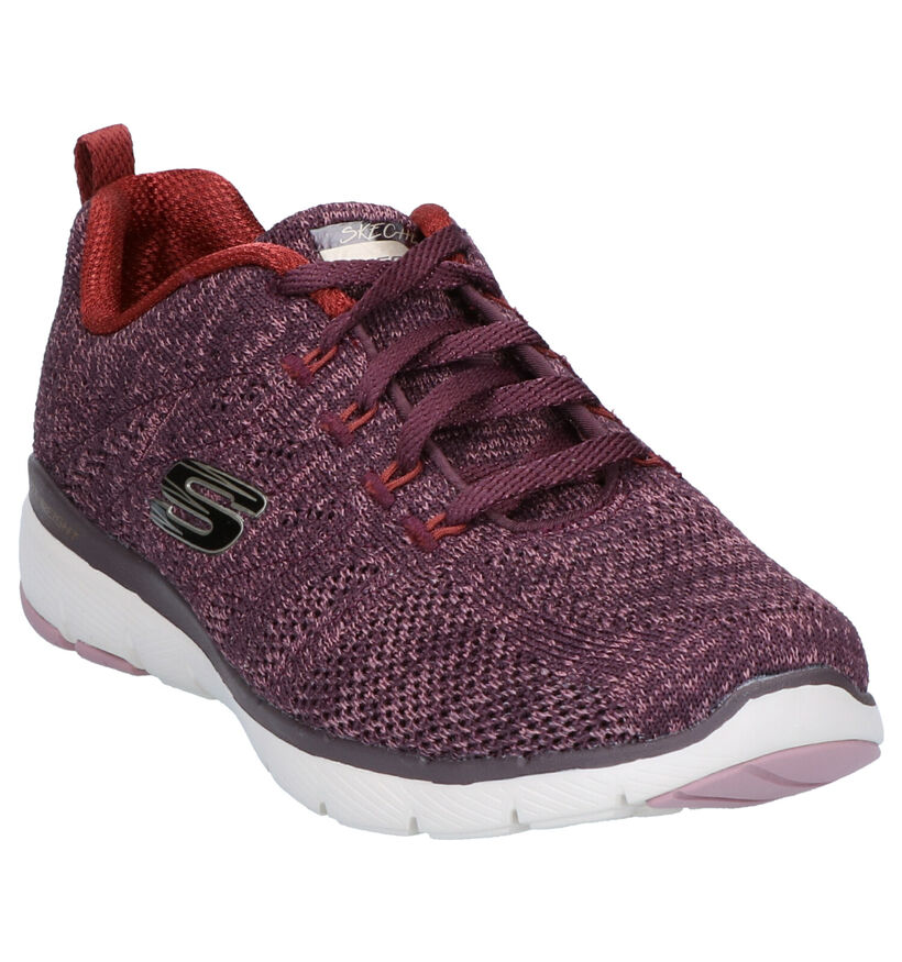 Skechers Flex Appeal Baskets en Noir en textile (293949)