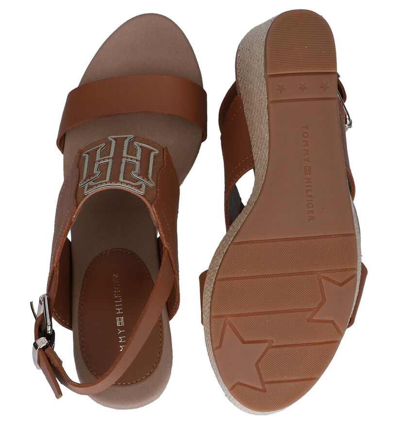 Tommy Hilfiger Cognac Sandalen in leer (285251)