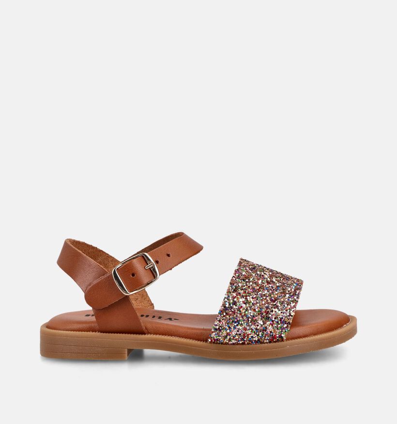 Milo & Mila Bruine Sandalen Glitter voor meisjes (372467)