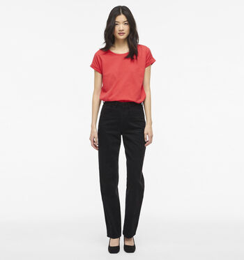 Vila T-shirts Zwart/Blauw/Rood