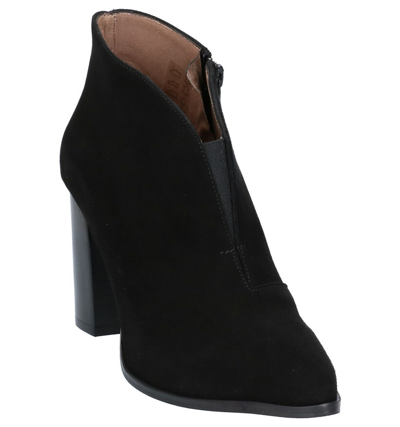 Via Limone Enkellaarzen Zwart in nubuck (265032)