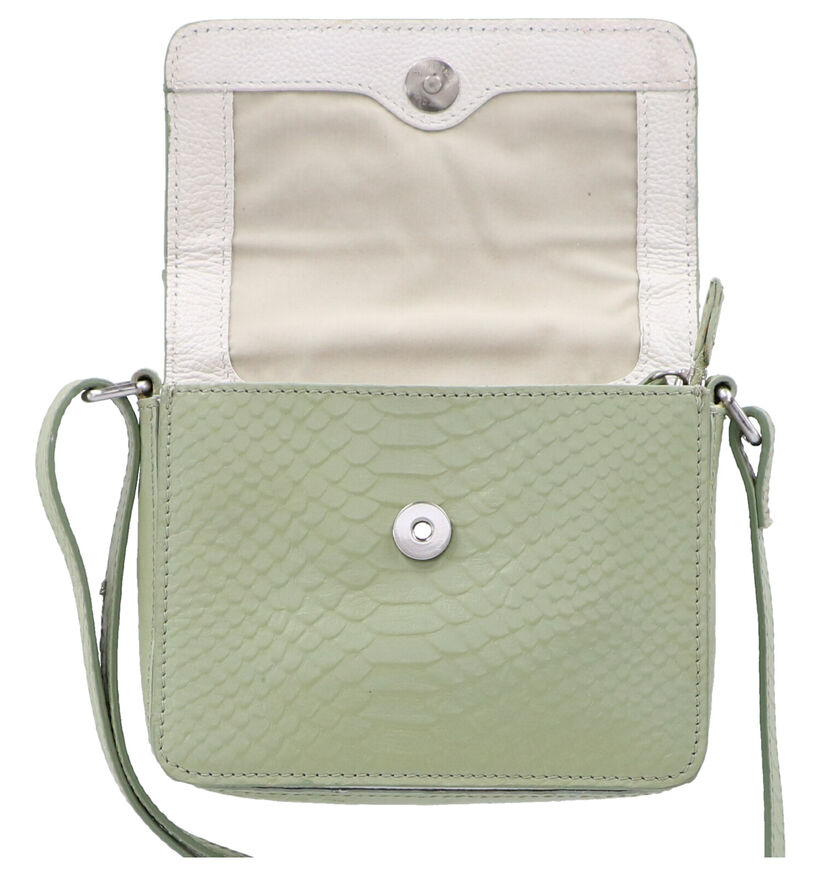 Via Limone Koraalrode Crossbody Tas in leer (276262)