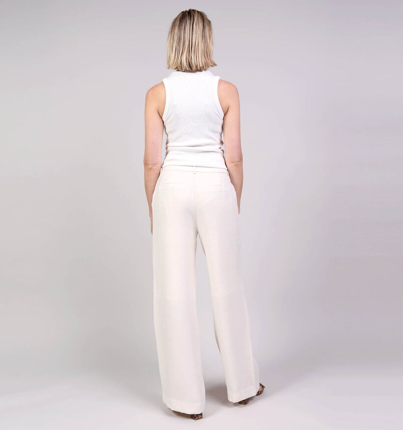 Desires Opal Mid Waisted Ecru Geklede Broek voor dames (370637)