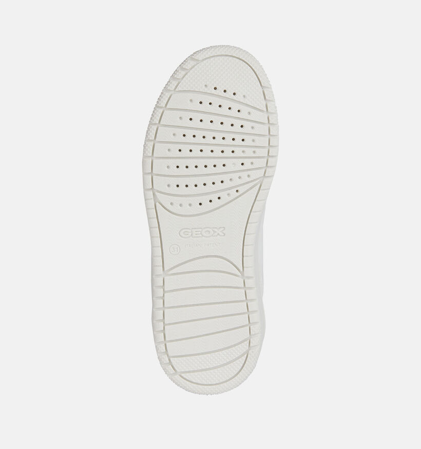 Geox Washiba Chaussures à scratch en Blanc pour garçons (351642) - pour semelles orthopédiques