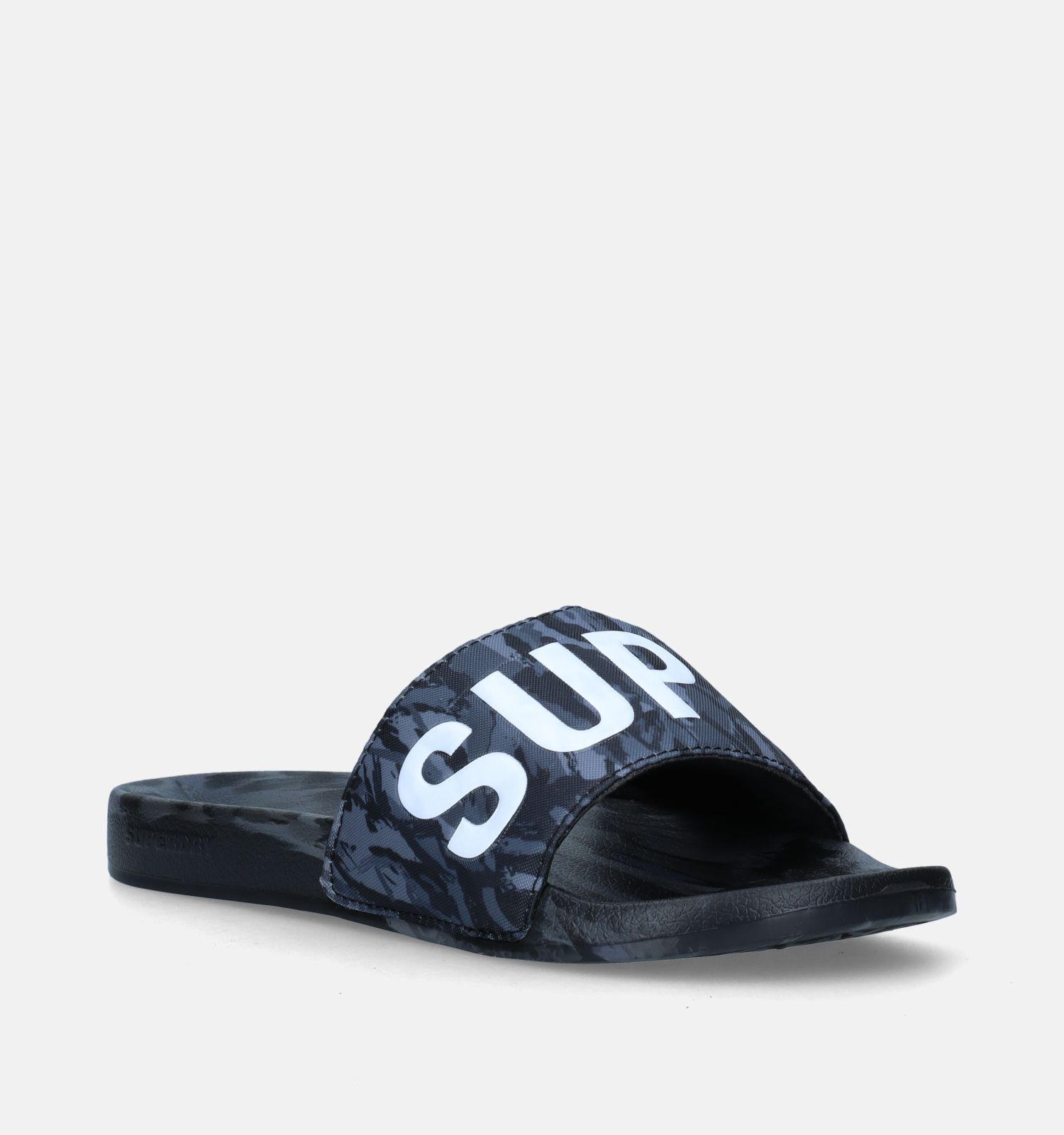 Superdry Code Core Zwarte Badslippers Heren Slippers Online op TORFS.BE