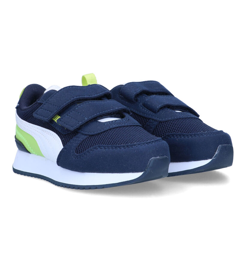 Puma R78 V Baskets en Bleu en simili cuir (318752)
