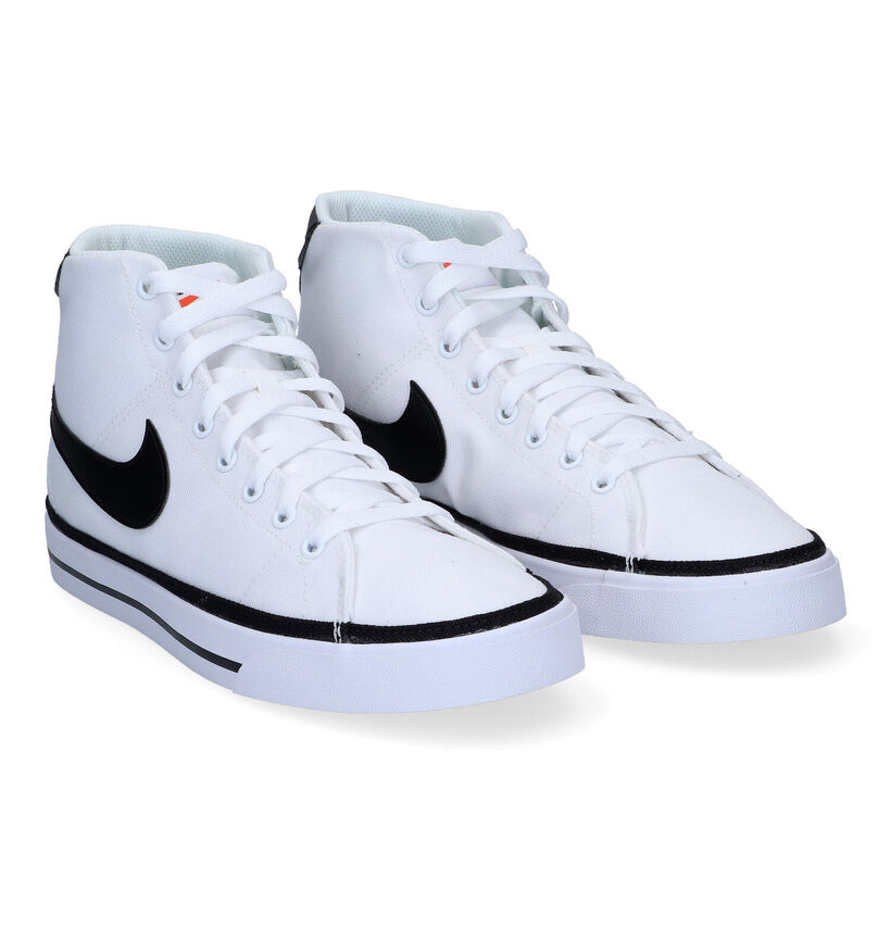 Nike Court Legacy Canvas Mid Witte Sneakers in stof (302684)