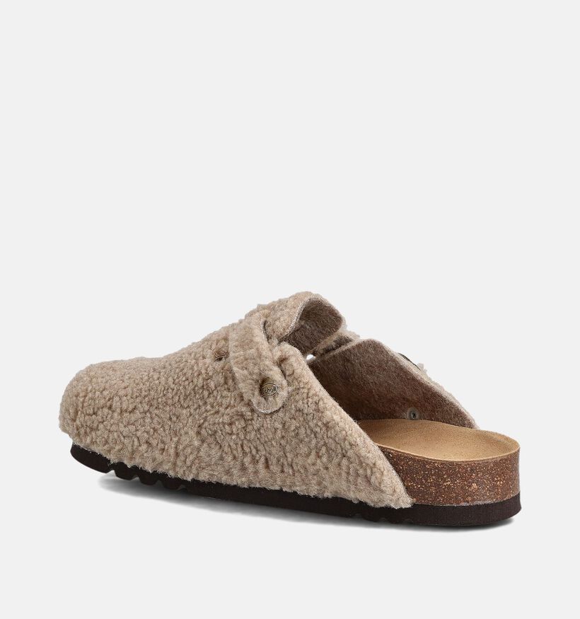 Scholl Fae New Beige Teddy Slippers voor dames (364560)