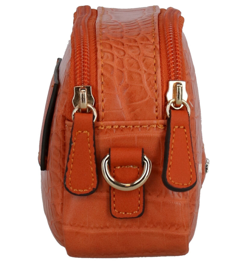 Laurent David Emma Oranje Crossbody Tas in kunstleer (272012)