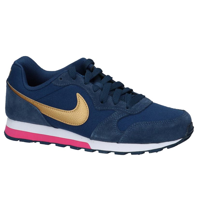 Nike MD Runner 2 GS Blauwe Sneakers, , pdp