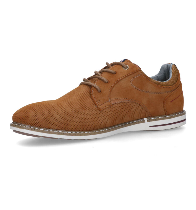 Mustang Chaussures à lacets en Cognac pour hommes (320133)