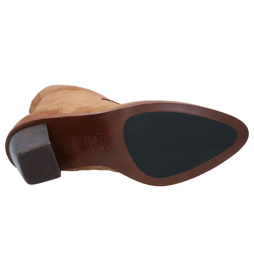 Zinda Cognac Western Enkellaarzen in daim (279457)