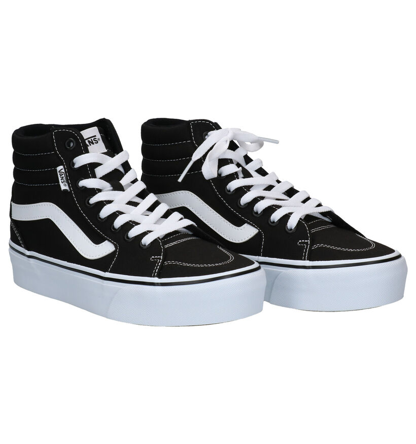 Vans Filmore Hi Platform Zwarte Sneakers in kunstleer (312595)