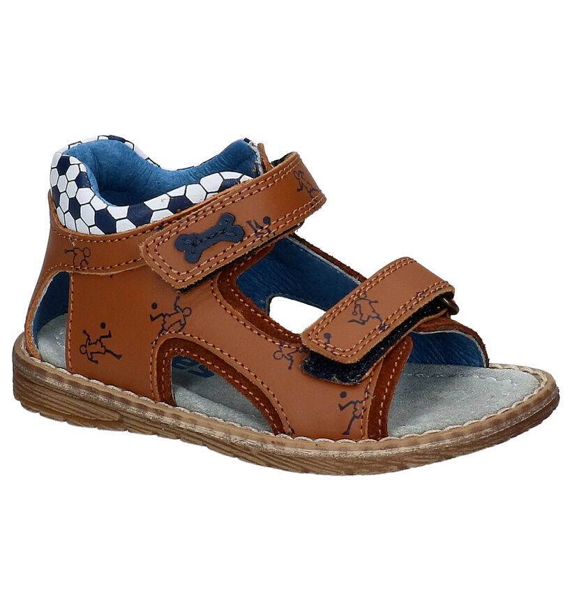 STONES and BONES Cognac Sandalen in leer (267287)