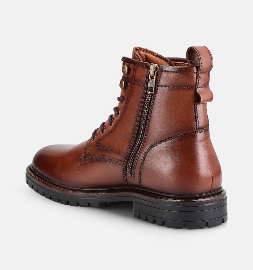 Via Borgo Boots &agrave; lacets en Cognac pour hommes (379284)