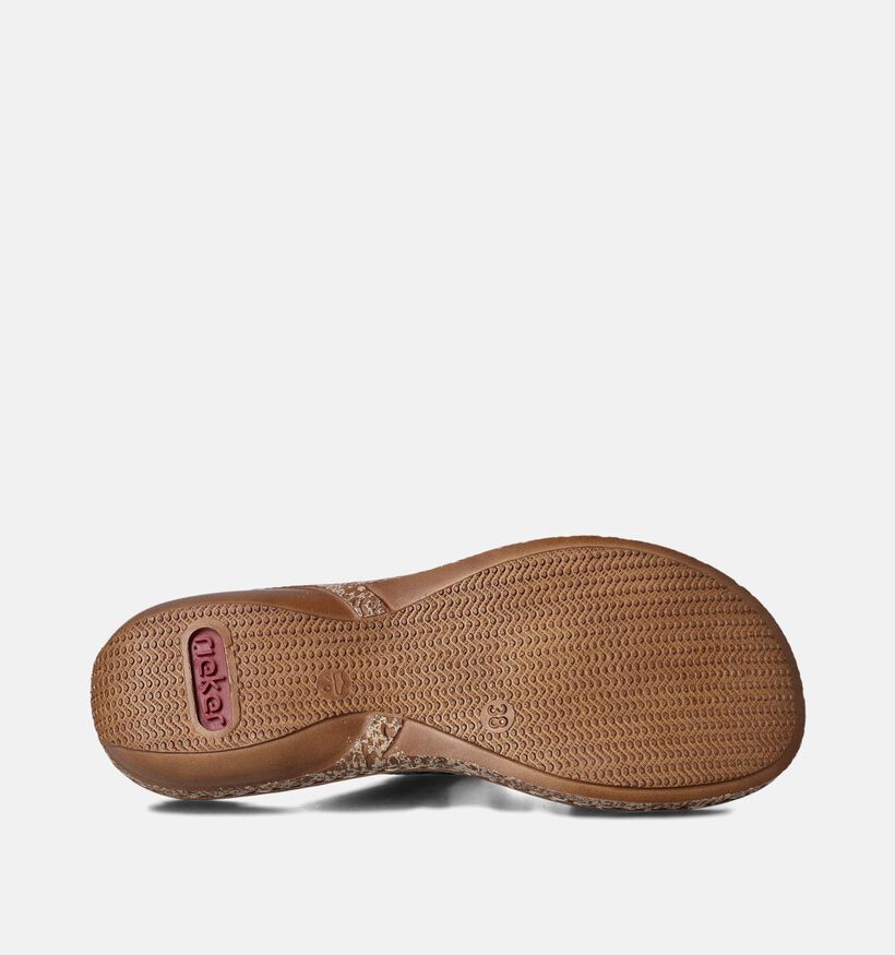 Rieker Nu-pieds plates en Bleu pour femmes (354943)