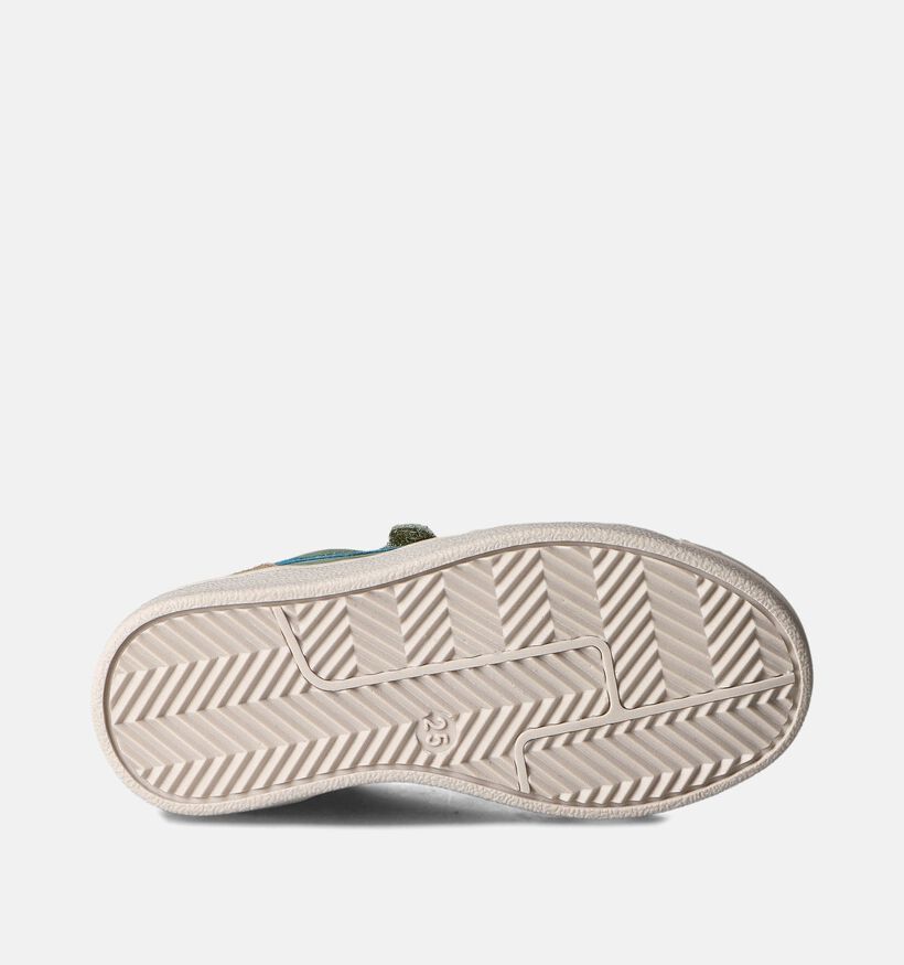 Little David Gianpiero 2 Chaussures à velcro en Kaki pour garçons (355380) - pour semelles orthopédiques