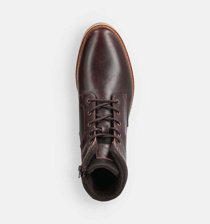 La Strada Boots à lacets en Brun foncé pour hommes (362198) - pour semelles orthopédiques