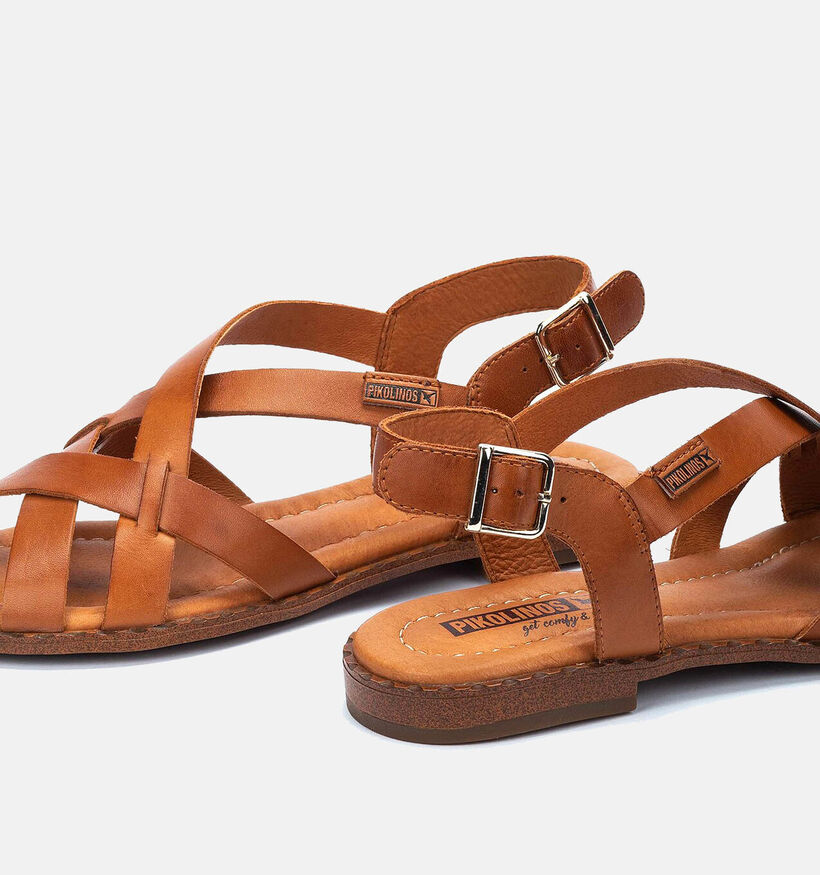 Pikolinos Sandales plates en Cognac pour femmes (354659)