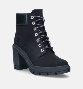 Timberland 6 Inch Premium Enkellaarsjes Jet Black/Wheat/Taupe Gray