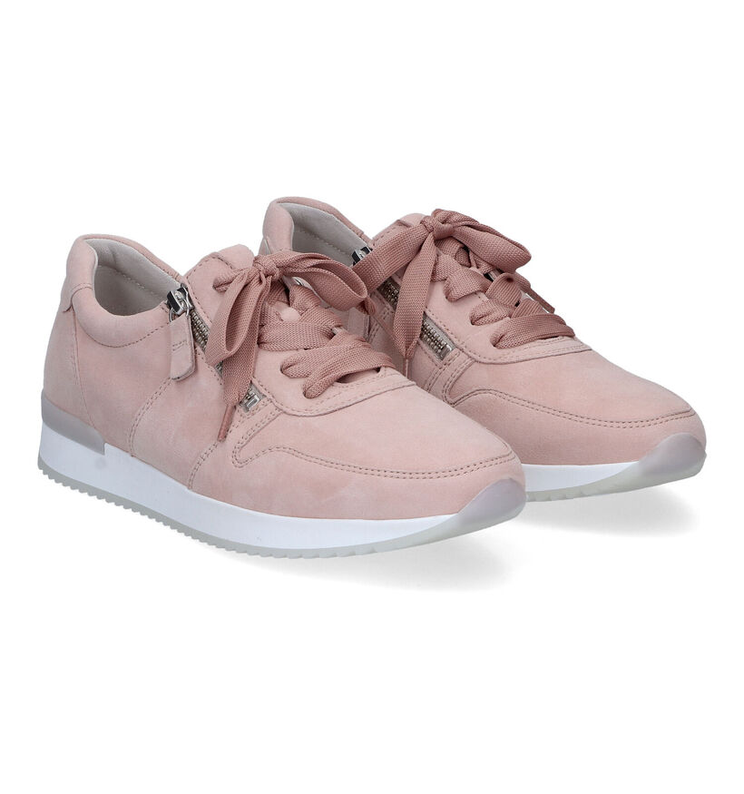 Gabor Best Fitting Chaussures à lacets en Rose pour femmes (306181) - pour semelles orthopédiques