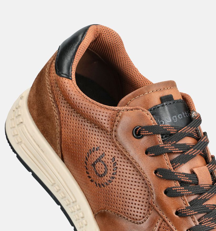 Bugatti Chaussures &agrave; lacets en Cognac pour hommes (375936) - pour semelles orthop&eacute;diques