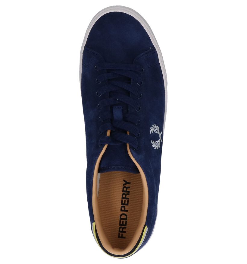 Donkerblauwe Sneakers Fred Perry in daim (251630)