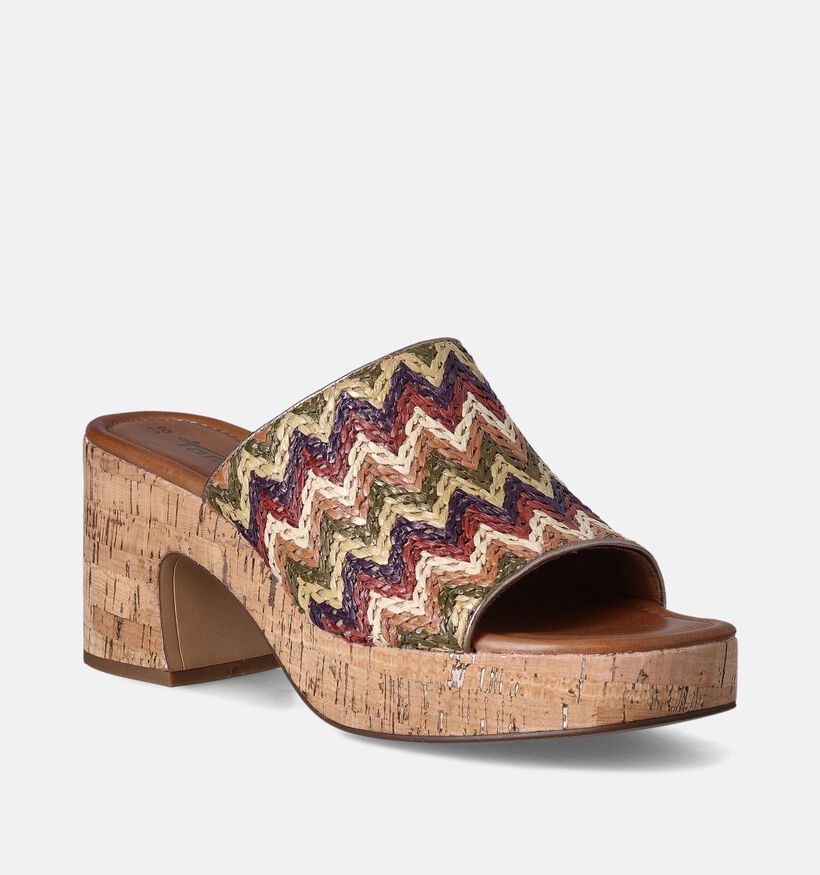 Tamaris Mules avec talon carré en Beige pour femmes (356920)