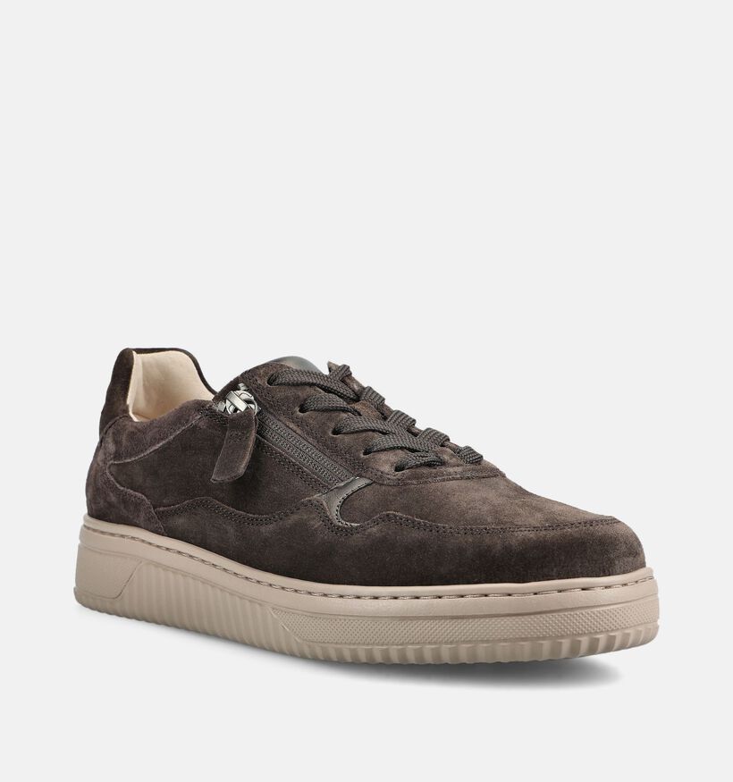Gabor Donkerbruine Sneakers voor dames (380042) - geschikt voor steunzolen