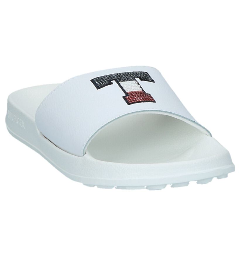 Tommy Hilfiger Witte Badslippers, , pdp