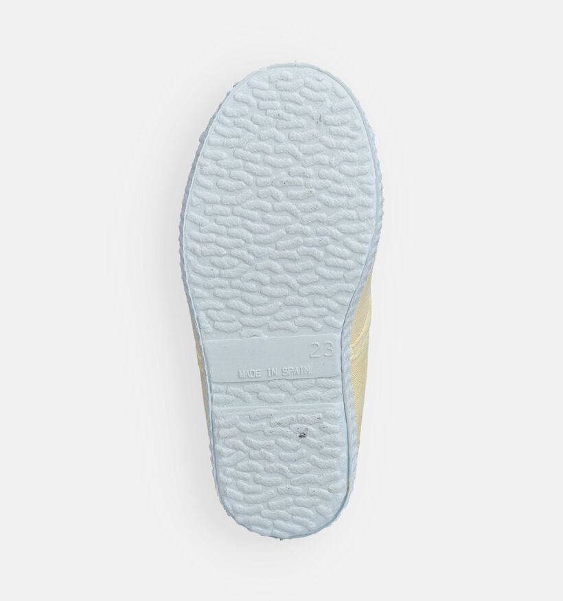 Cienta Baskets pour b&eacute;b&eacute; en Jaune pour filles (372147) - pour semelles orthop&eacute;diques